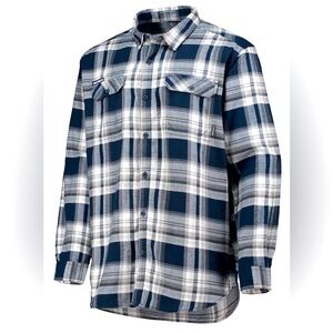 Columbia Dallas Cowboys 100% Cotton Plaid Button Up Shirt Large Long Sleeve